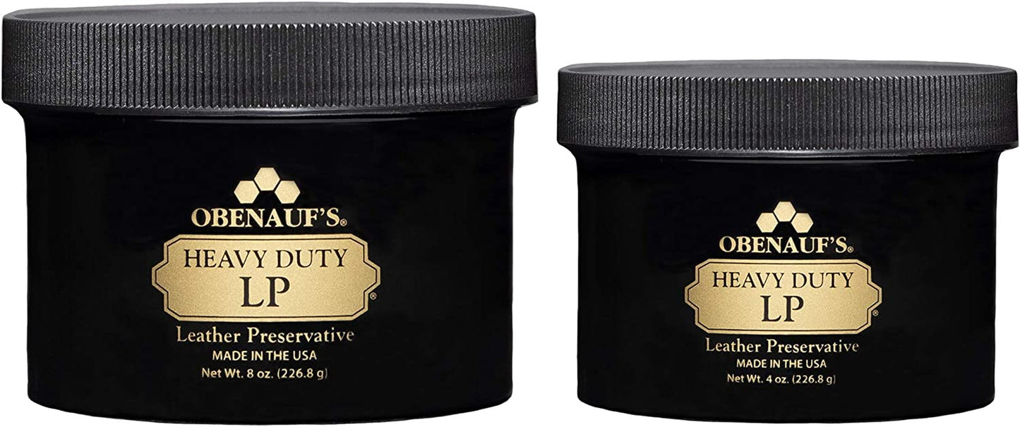 Heavy Duty LP Leather Preservative (4Oz)- All Natural Beeswax Oil Conditioner- Rejuvenate Restore & Preserve Sunfaded or Cracked Boots Jackets Saddles Car Auto Upholstery Furniture- USA Made