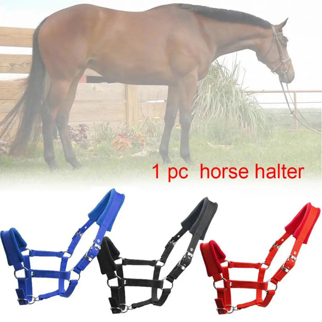 Comfy Thicken Pony Cob Horse Halter Bridle Head Collar Strap Equipment Horse Bridle Headstall Accessories Western