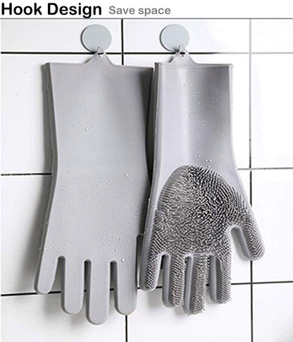 Pet Grooming Gloves for Bathing and Hair Removal, Dogs, Cats, Horses, Bath Shampoo Brush, Soft and Durable Silicone Scrubber Glove for Pets, Dirt Removal, Deep Cleaning Gloves