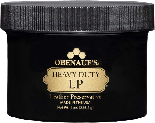 Heavy Duty LP Leather Preservative (4Oz)- All Natural Beeswax Oil Conditioner- Rejuvenate Restore & Preserve Sunfaded or Cracked Boots Jackets Saddles Car Auto Upholstery Furniture- USA Made