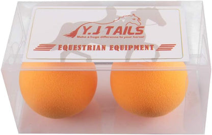 Horse Ear Plugs, Equine Earplugs, Foam Ball, Block Noise, Soft and Comfortable, Reusable (Orange - 2Pcs)