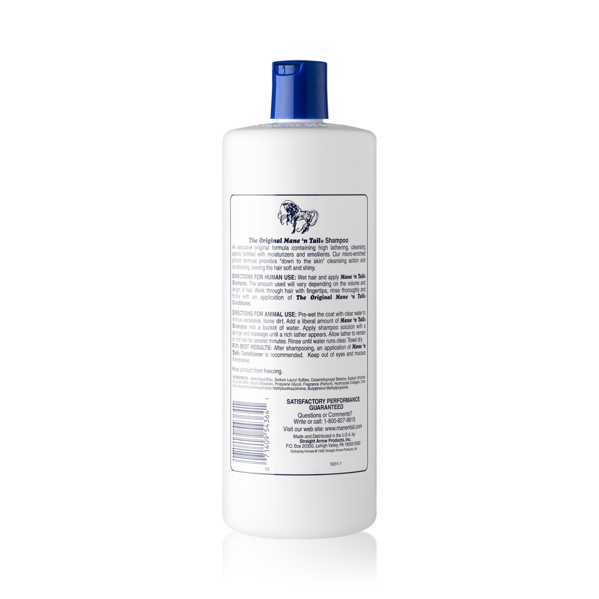 Mane 'N Tail and Body: Shampoo for Horses and Humans, Fortifies and Conditions Leaving Hair Soft and Silk (32 Oz)