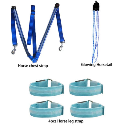 Equine LED Combo Kit - Breast Collar + Tail Light + (4) Leg Straps