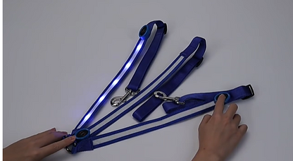 "Rechargeable LED Horse Breast Collar - Illuminate Your Ride!"